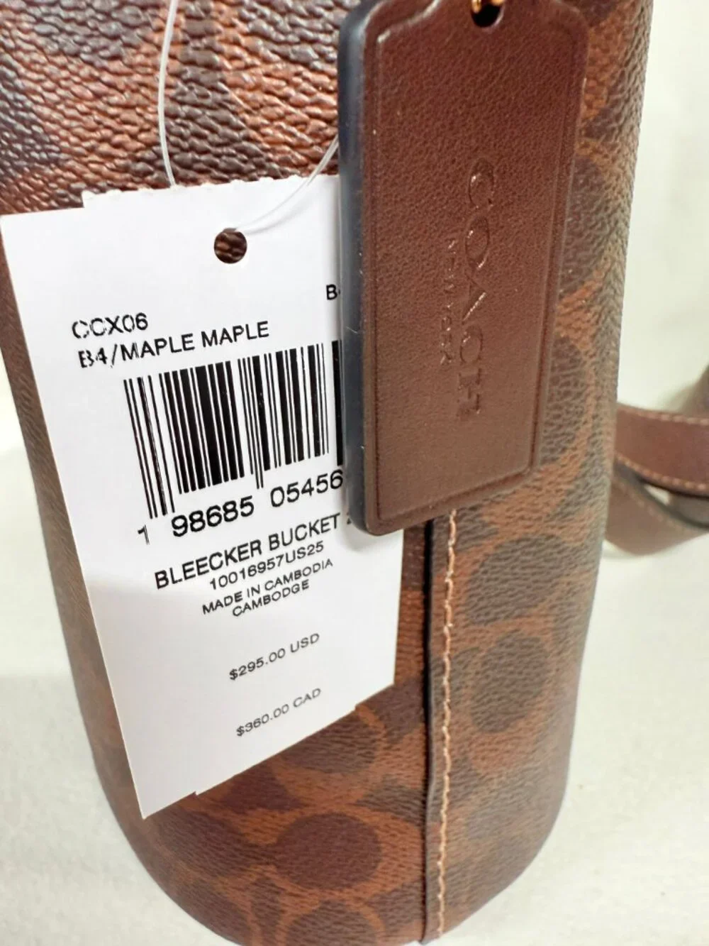 coach Bleecker Bucket Bag 21 In Signature Canvas ccx06